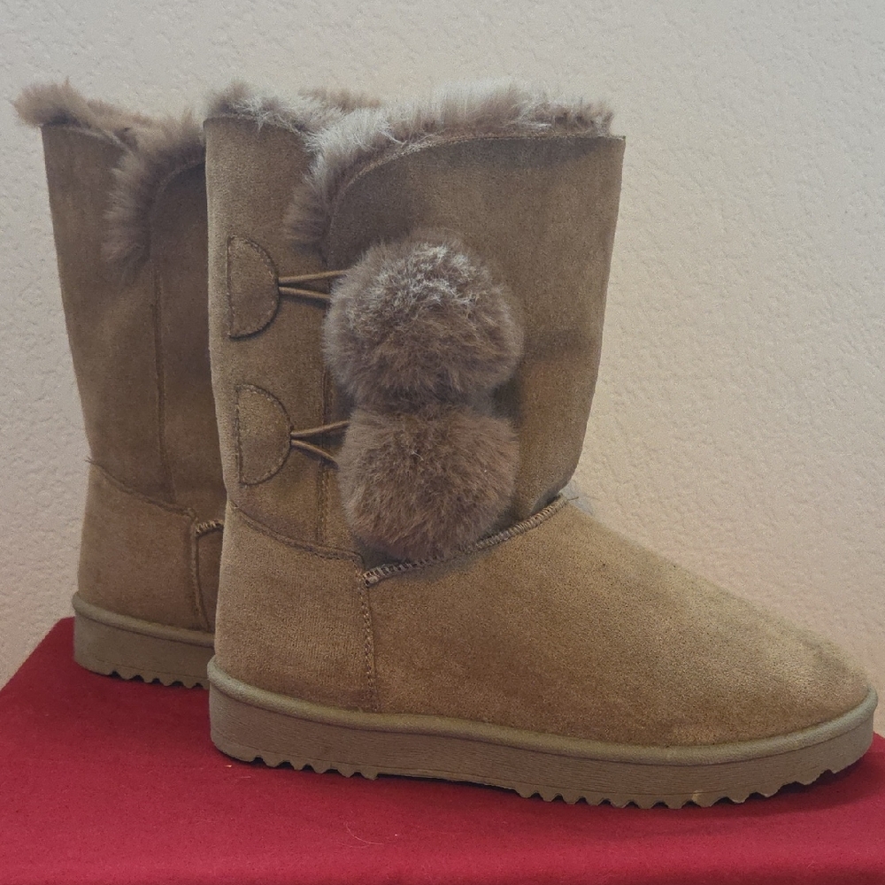 Cozy Tan Suede Women's Boots
